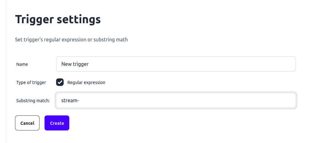 Configure new trigger