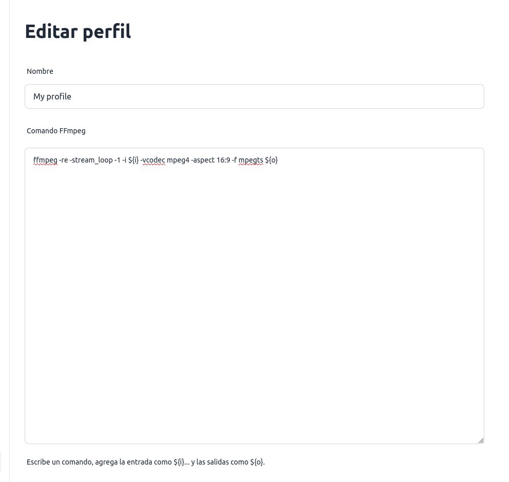 Formulario de edición de perfil