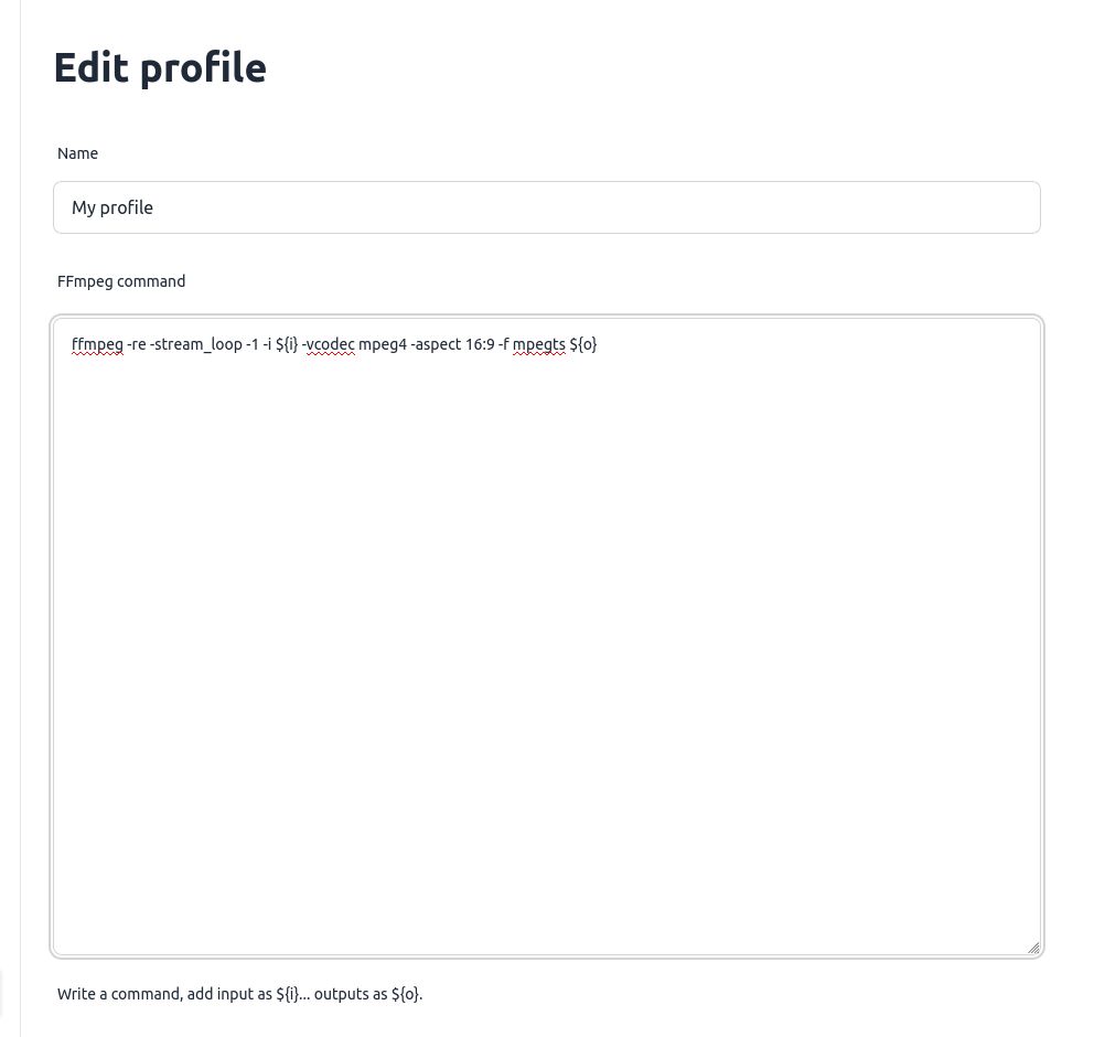 Profile edit form