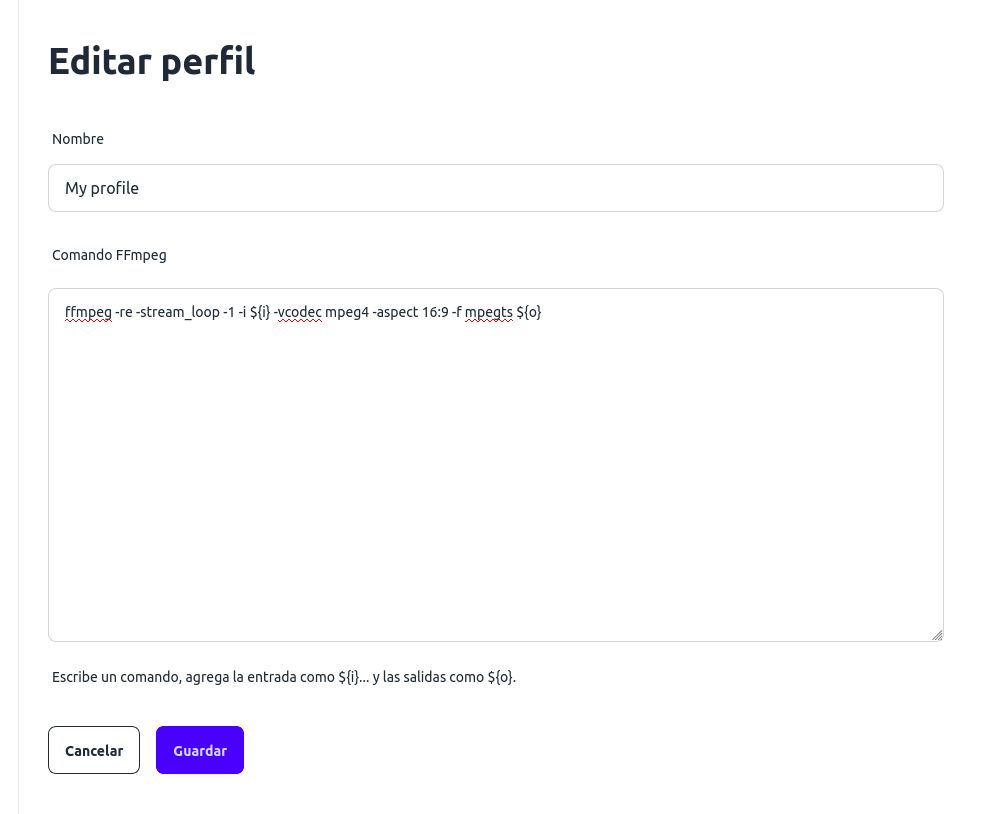 Formulario de edición de perfil